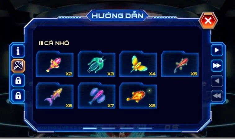 Hệ số cá thưởng trong game Bắn Cá Men In Black Tại ManClub