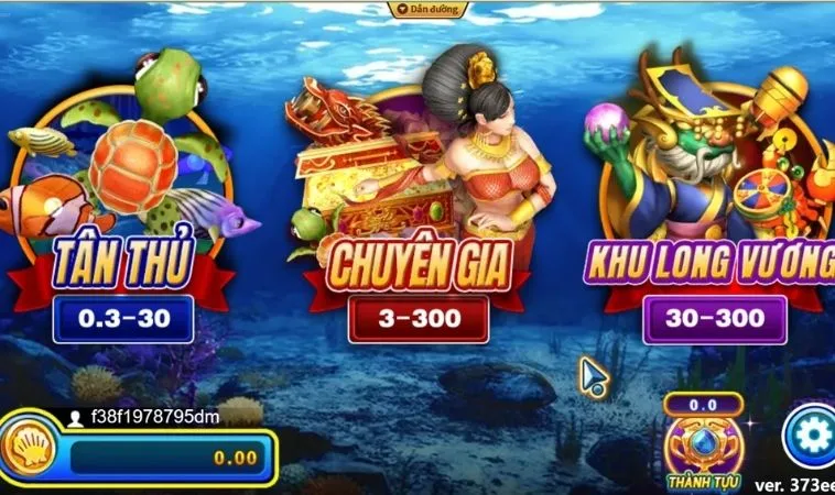 Các khu vực chơi trong game Bắn Cá Rồng Tại ManClub