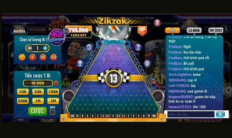 Giao diện chơi game nhanh ZicZac Tại ManClub